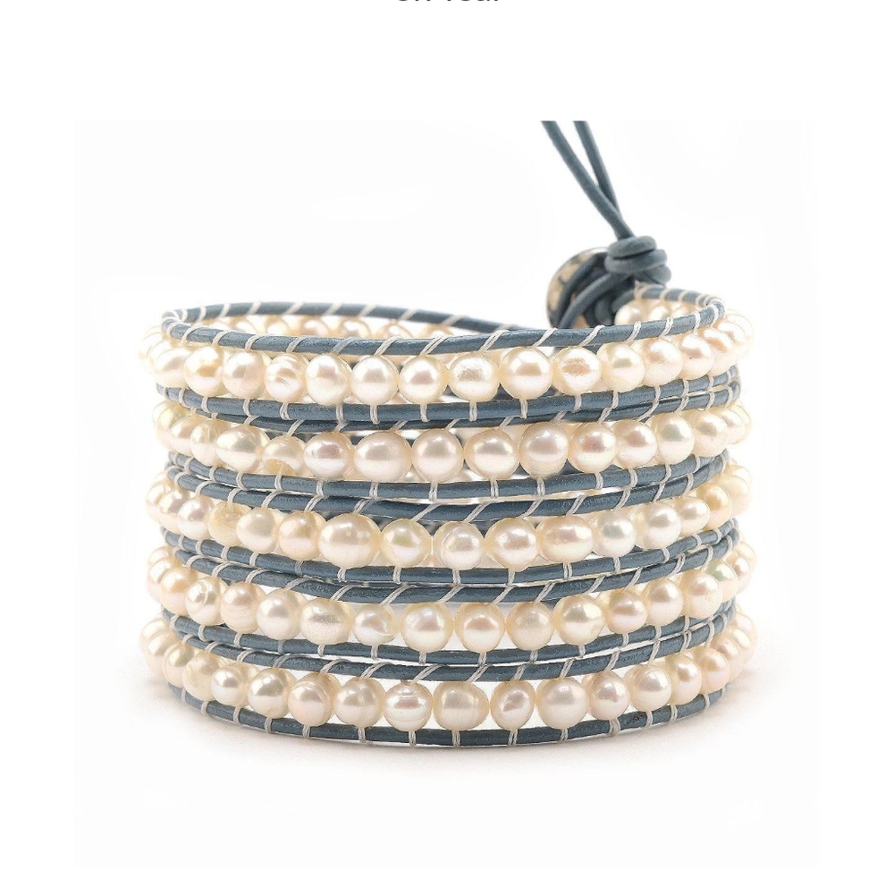 Victoria Emerson wrap bracelet - Pearls on Teal